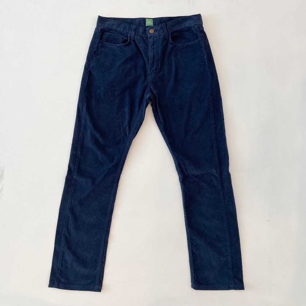 Sid Mashburn Men's Slim Straight Corduroy Pants, navy, 31"